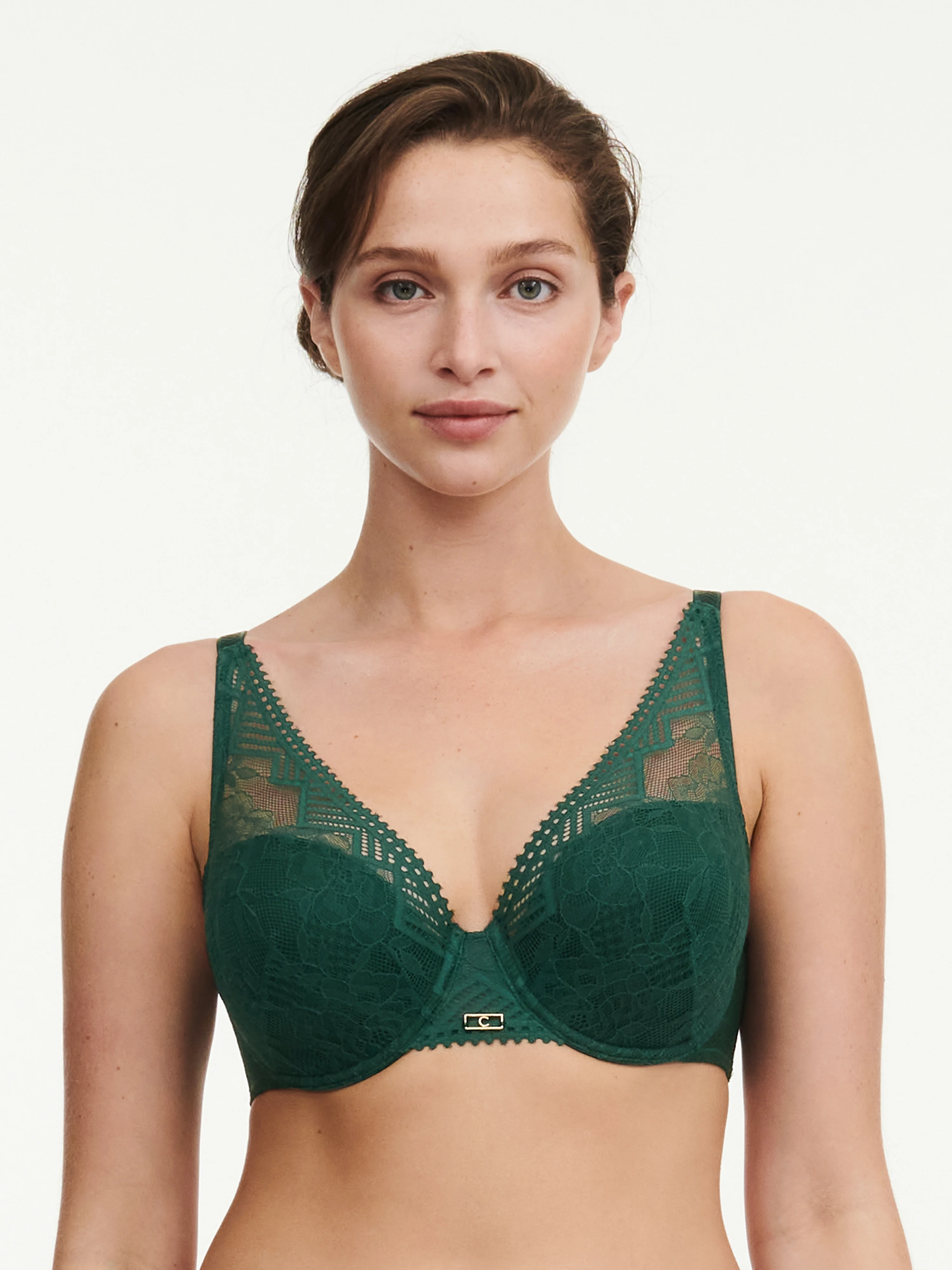 ORIGINS - Soutien-gorge spacer plongeant en dentelle | Vert