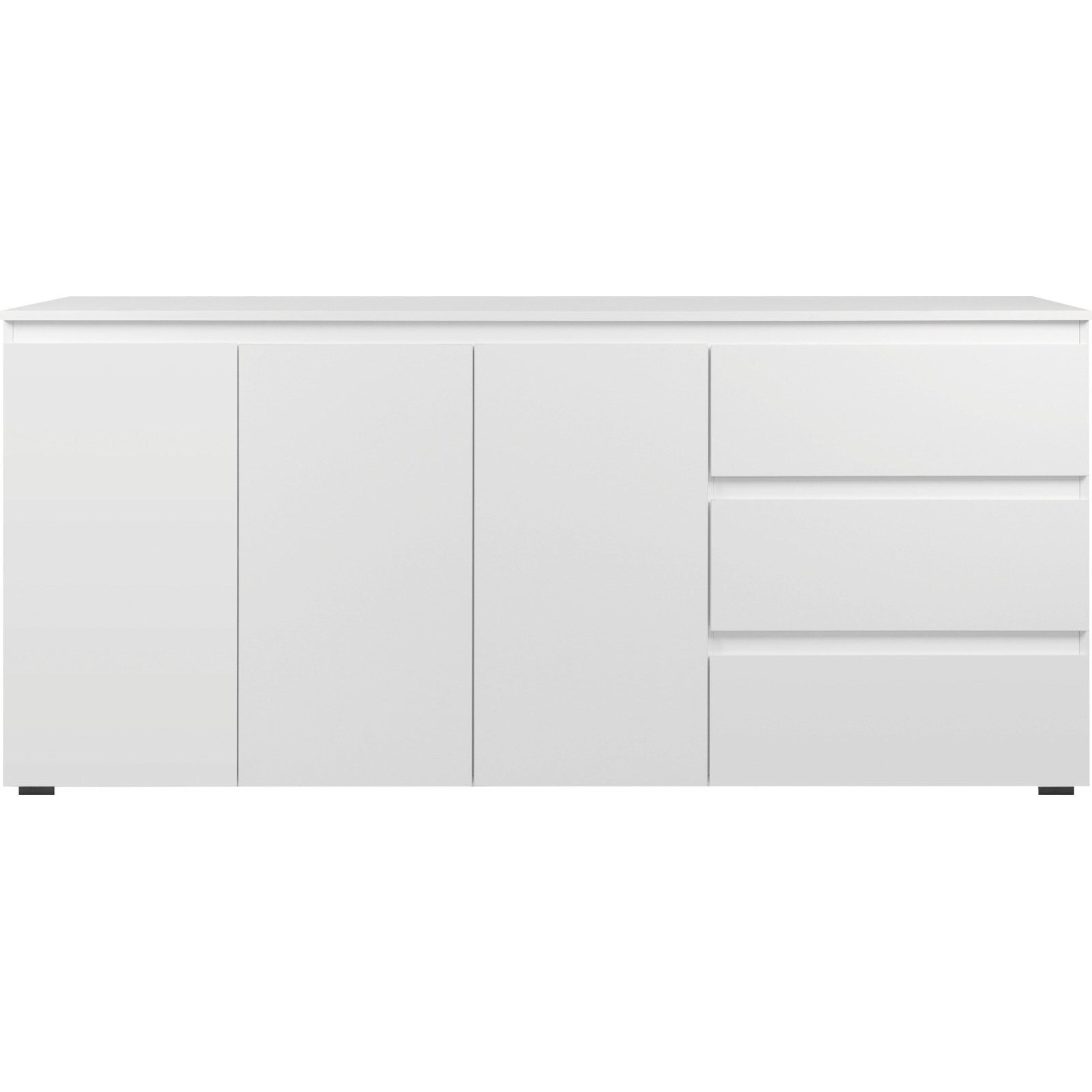 Sideboard Shark Melamin weiss matt 178.5 x 80 x 40 cm