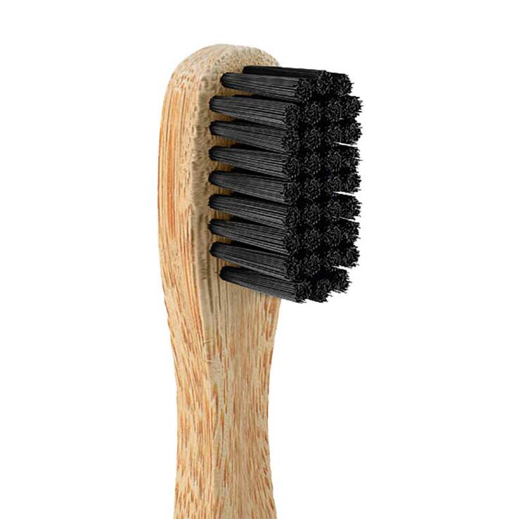 Öko Zahnbürste Bambus + Aktivkohle Borsten Nordics, 1 St
