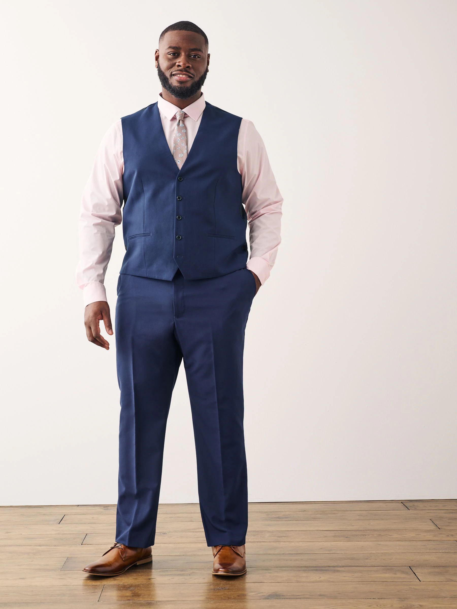 Helderblauw - Gilet met regular fit