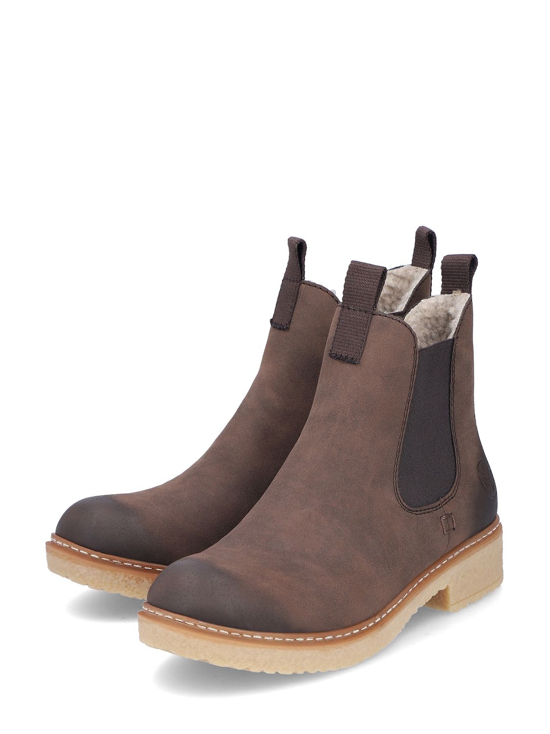 Rieker Brown low chelsea varmfôret