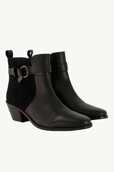 Leder-Stiefeletten, Ledermix, Wechselfußbett, Weite H