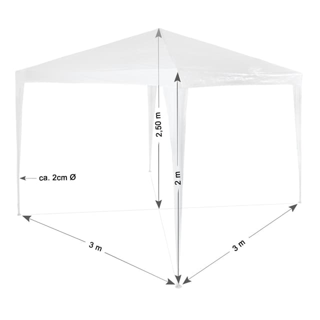 Havepavillon med 3 sider