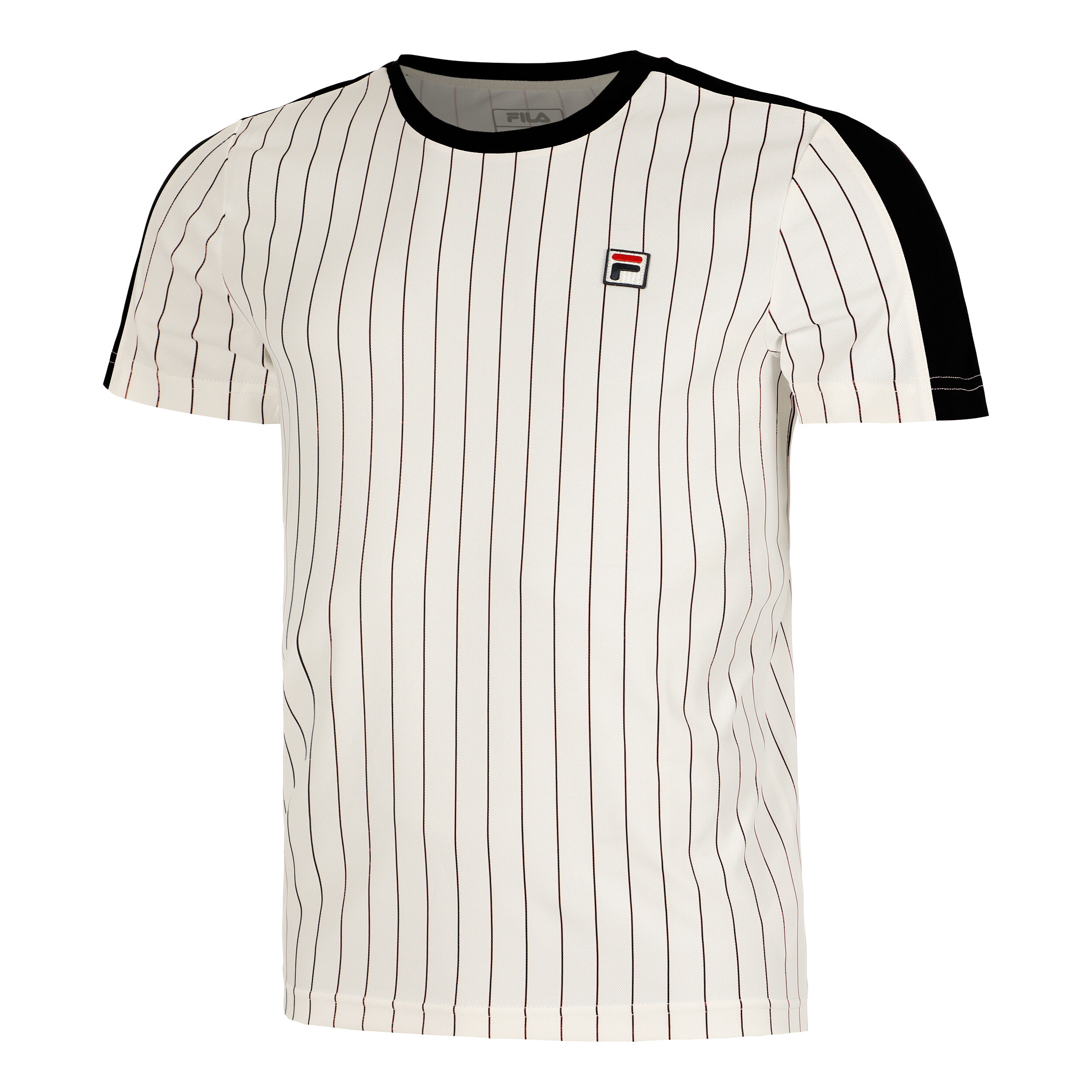 Fila Stripes Jascha 2 T-shirt Hommes - Blanc , Bleu Foncé