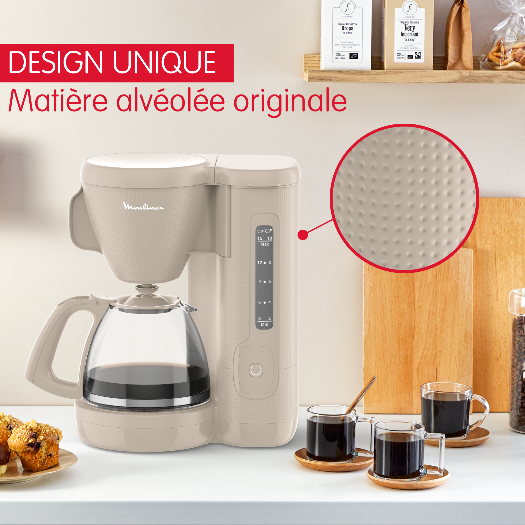 Cafetière filtre Morning Gris chaud