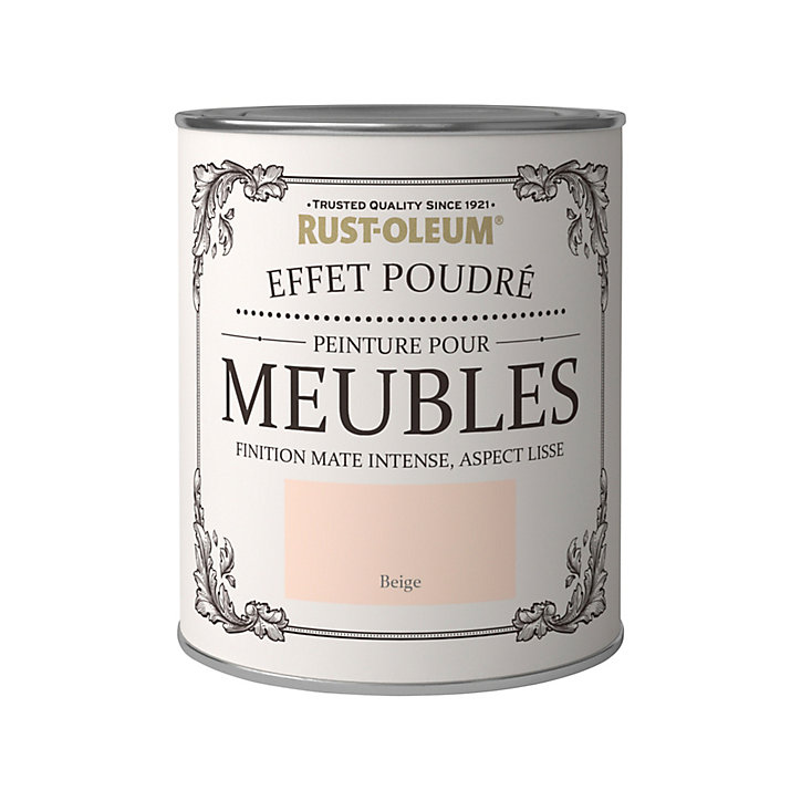 Peinture pour meubles Rust-Oleum beige effet poudré mat intense 0,75L