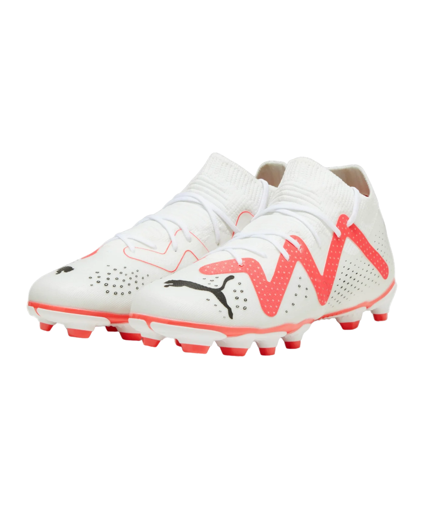 PUMA FUTURE Match FG/AG Breakthrough Jr Kids Weiss Rot Schwarz F01