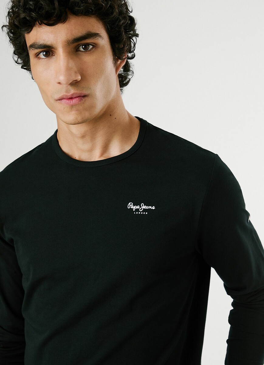 PEPE JEANS<br>Camiseta original de manga comprida com elastano