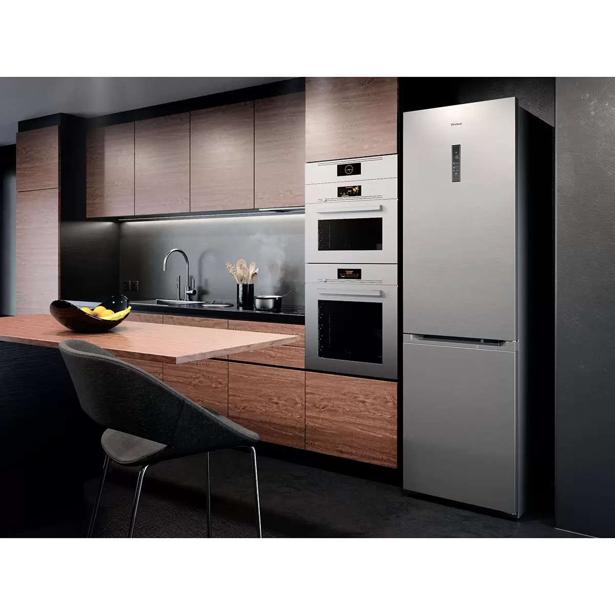 Kühl-/ Gefrier-Kombination Kombi Kühlschrank Silber