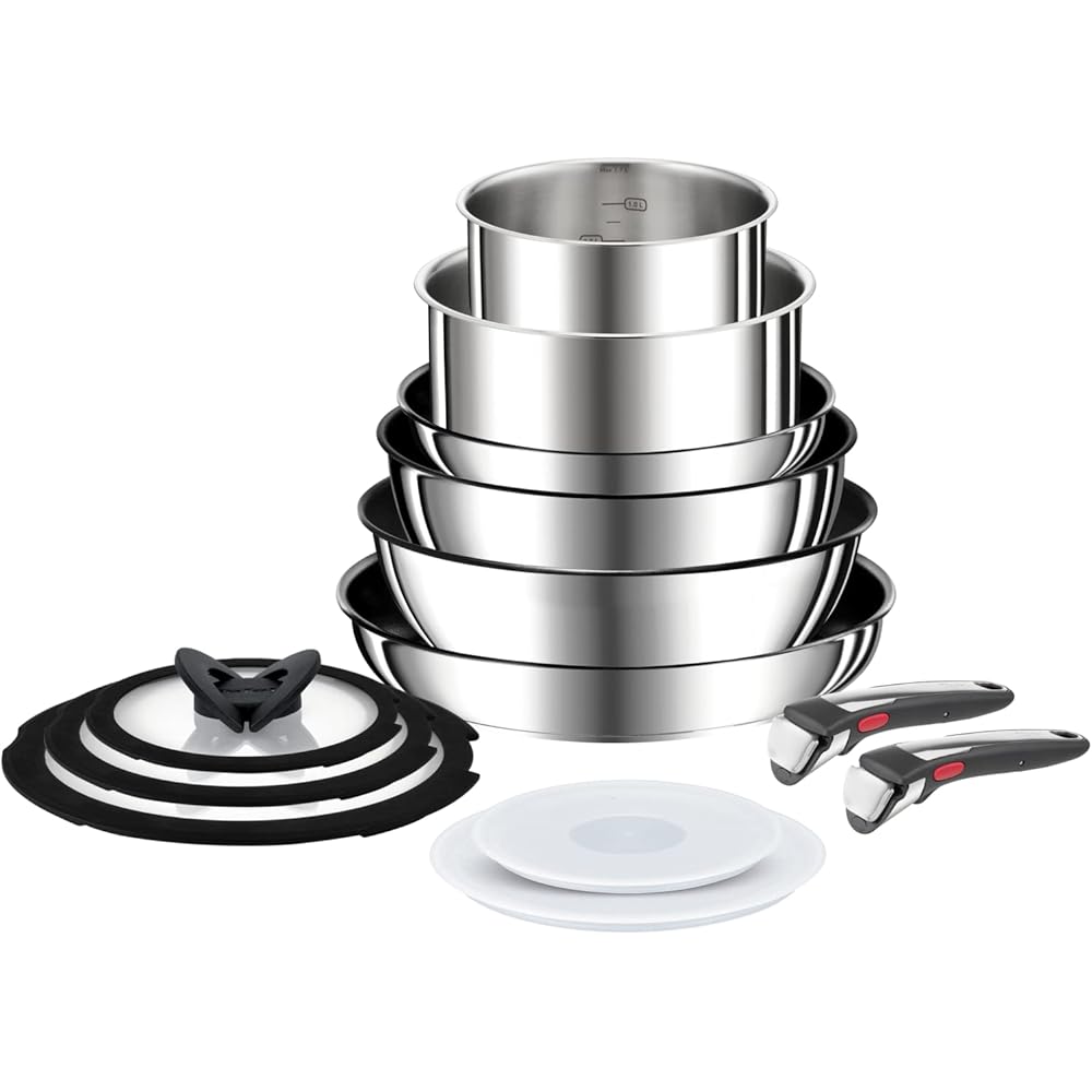 Tefal Ingenio Preference ON L9749432 Lot de 13 poêles à induction antiadhésives 24 et 28 cm, casseroles 16 et 20 cm, wok 26 cm, casserole 24 cm, couvercles en verre 16 et 20 et 24 cm, couvercles : Cuisine et Maison