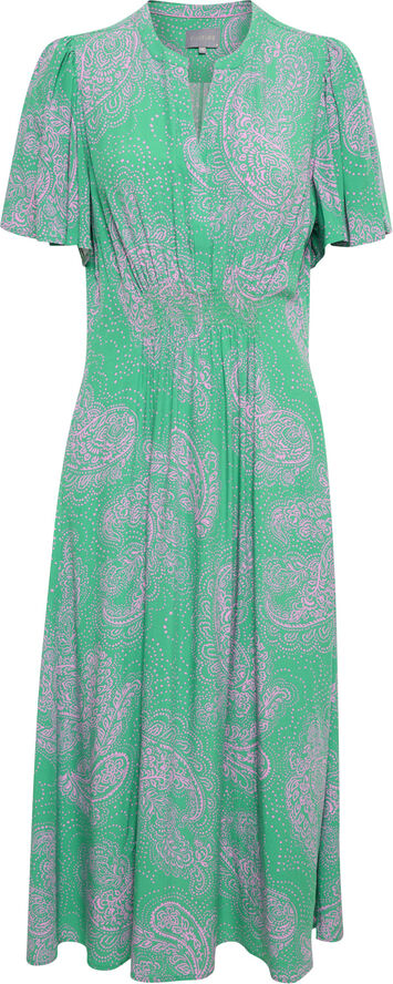 Culture CUpolly Long Dress Green/pink paisley