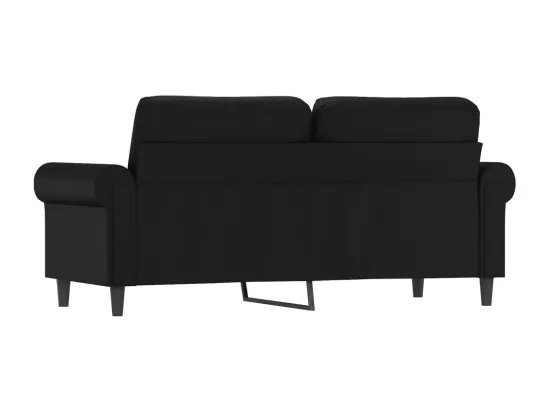 Canapé à 2 places Noir 140 cm Similicuir