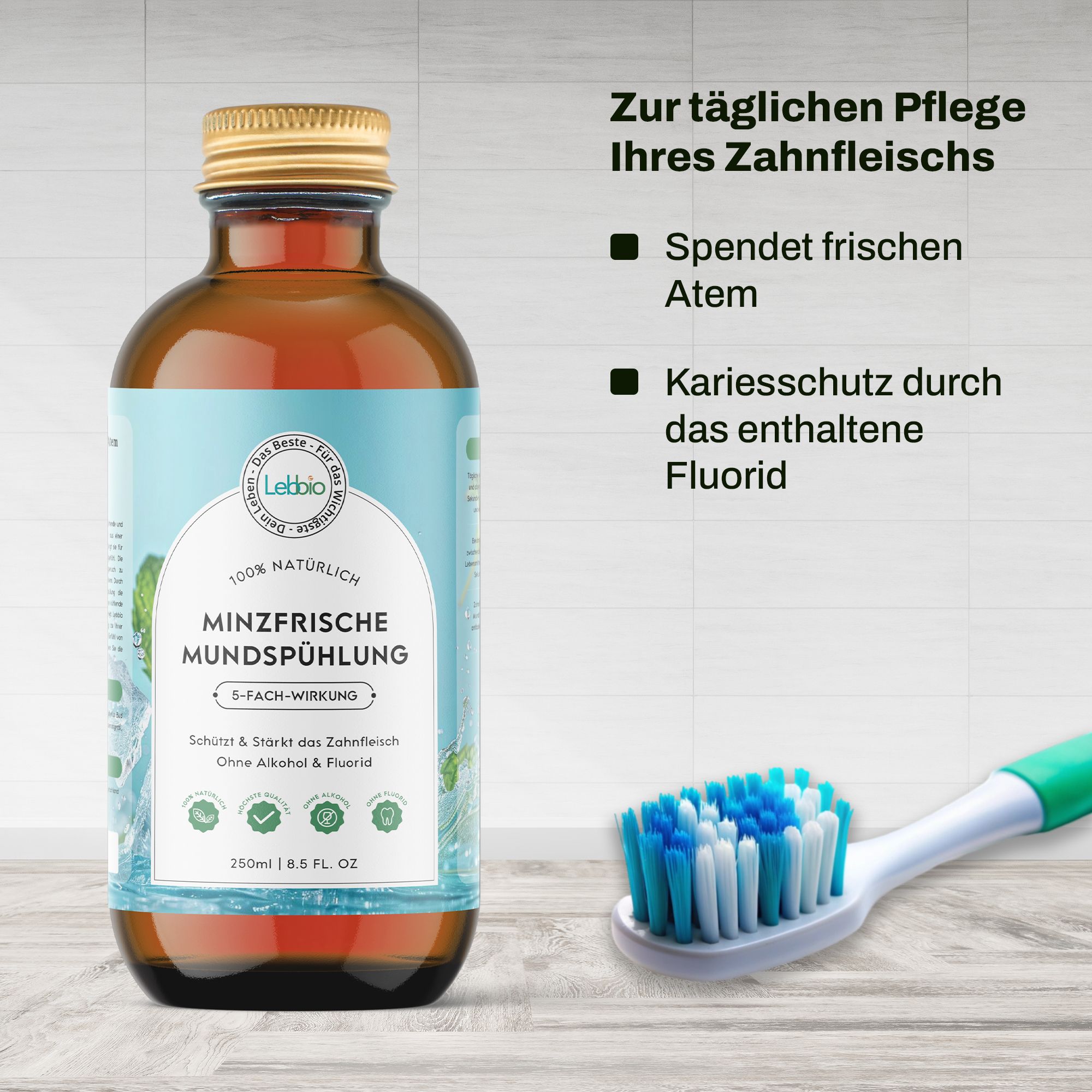 LEBBIO® Minzfrische Mundspülung