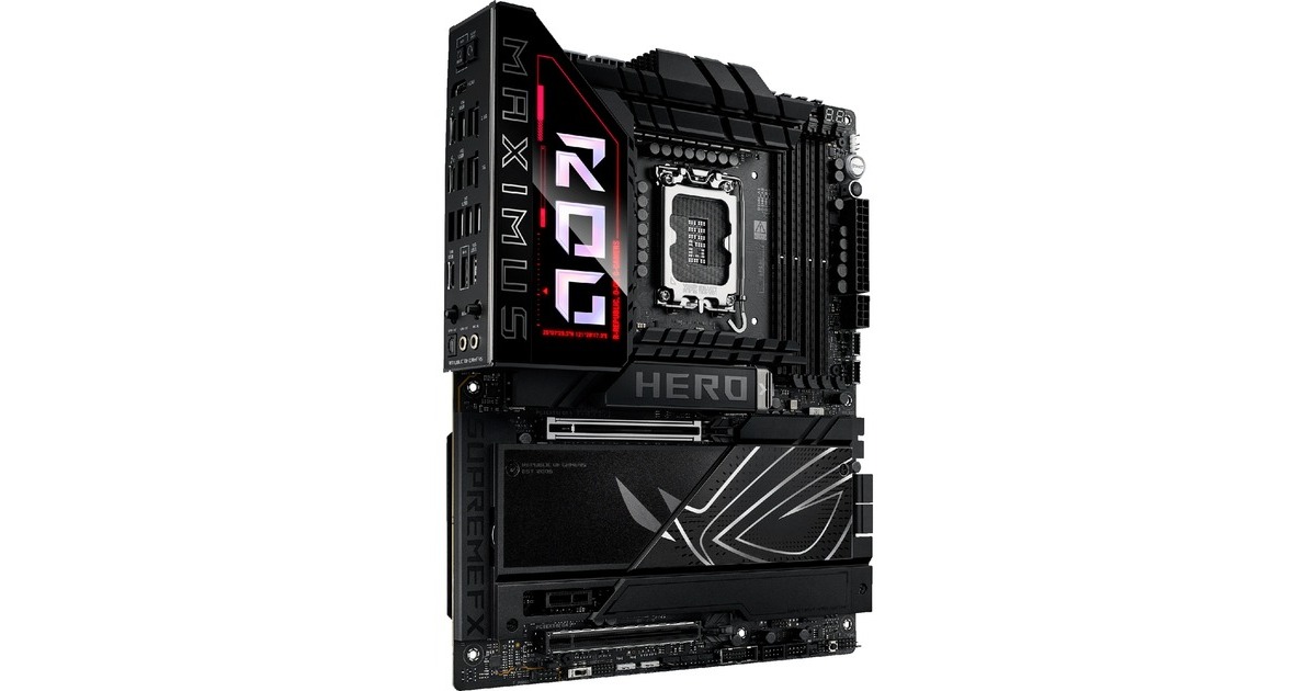 ASUSROG MAXIMUS Z890 HERO socket 1851 moederbord  (Zwart, RAID, 2.5Gb-LAN, 5Gb-LAN, Wi-Fi 7, BT, Sound, ATX)