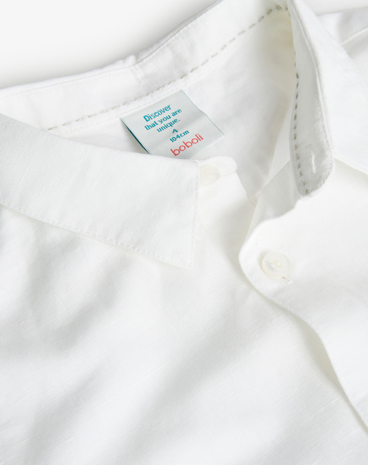 Kurzarmhemd LINEN in weiß