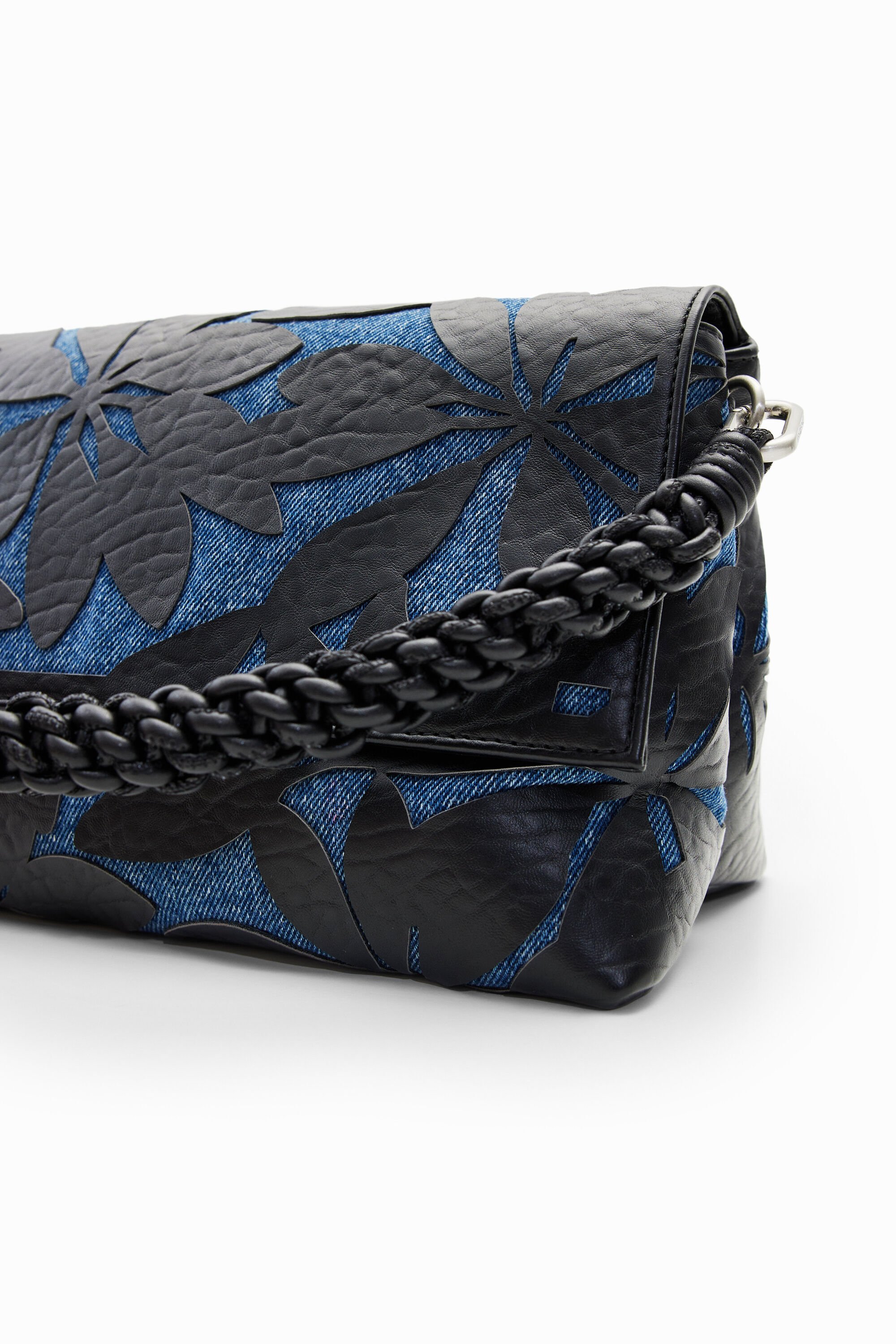 Sac à bandoulière moyen fleurs estampées