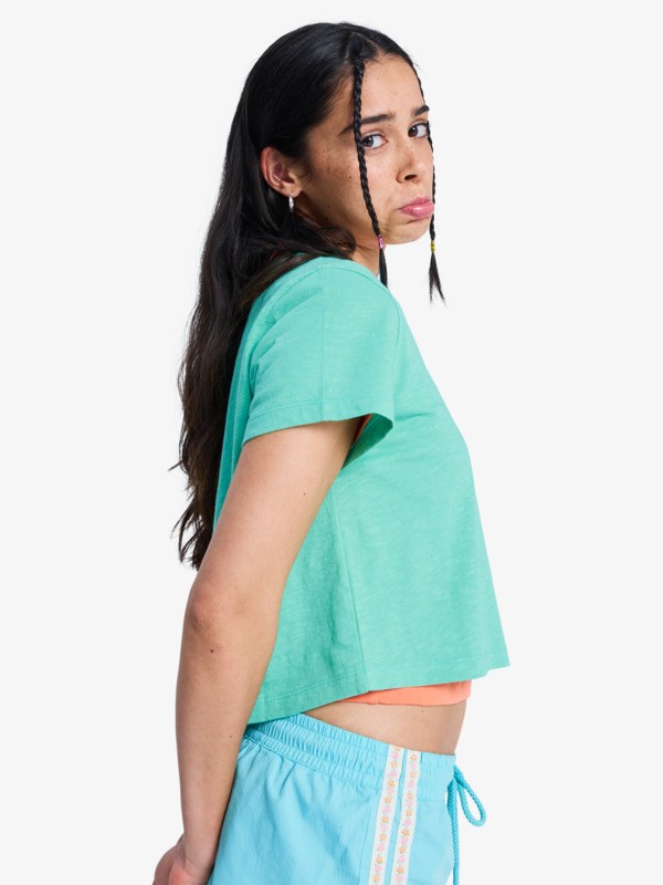 Always Lucky T-shirt court Vert Femme