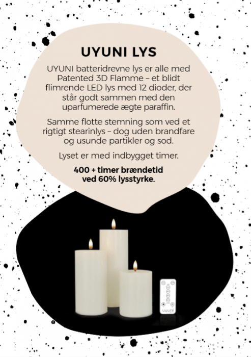 Uyuni  LED Pillar bloklys - H:20 x Ø:10 cm
