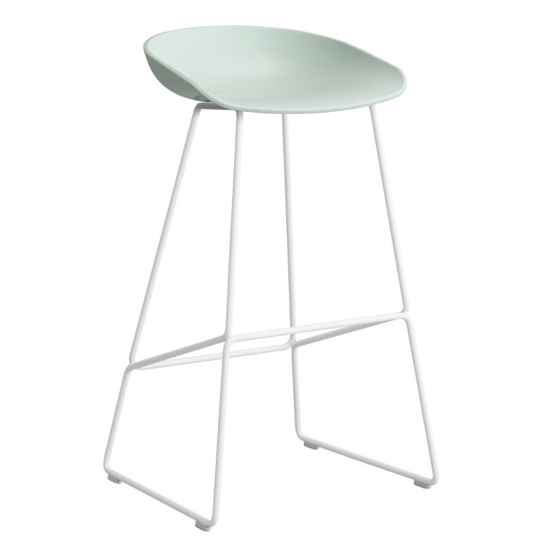 Hay AAS38 barkruk 75cm wit onderstel Dusty Mint