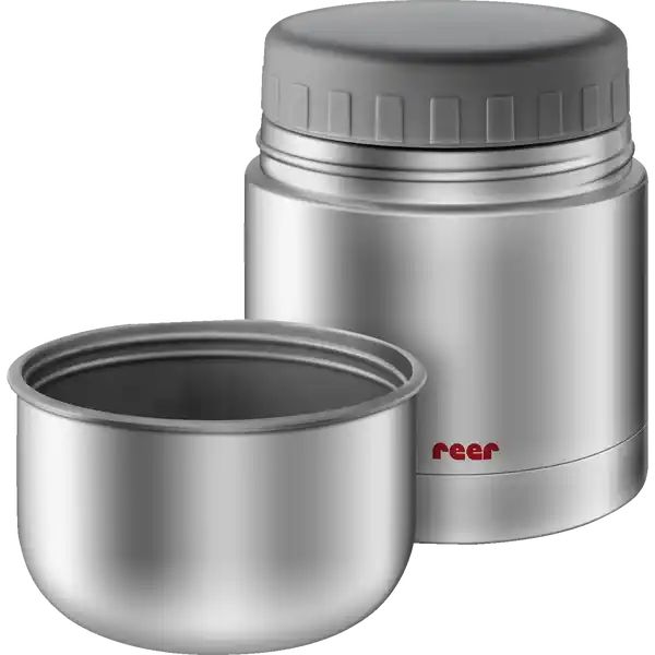 Edelstahl-Warmhaltebox für Nahrung mit Becher