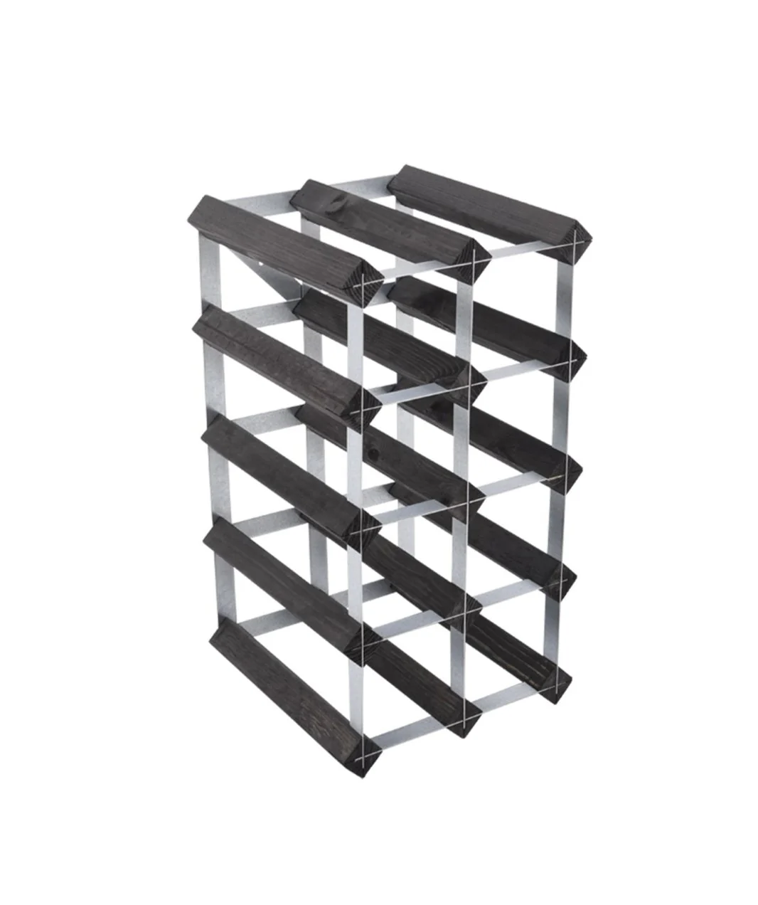 Traditional Wine Rack  Vinreol, 12 flasker - sort ask