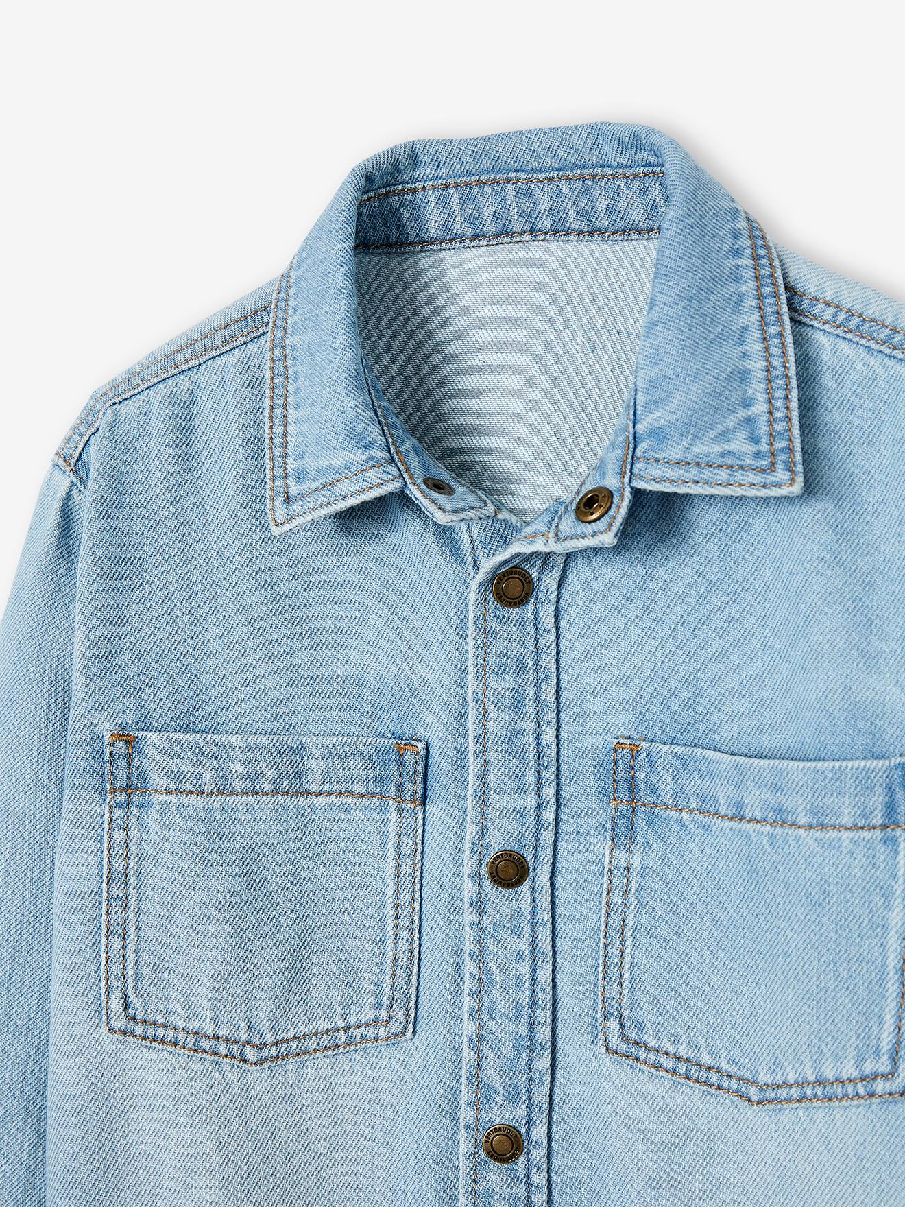 Camisa jeans para meninos, jeans preto