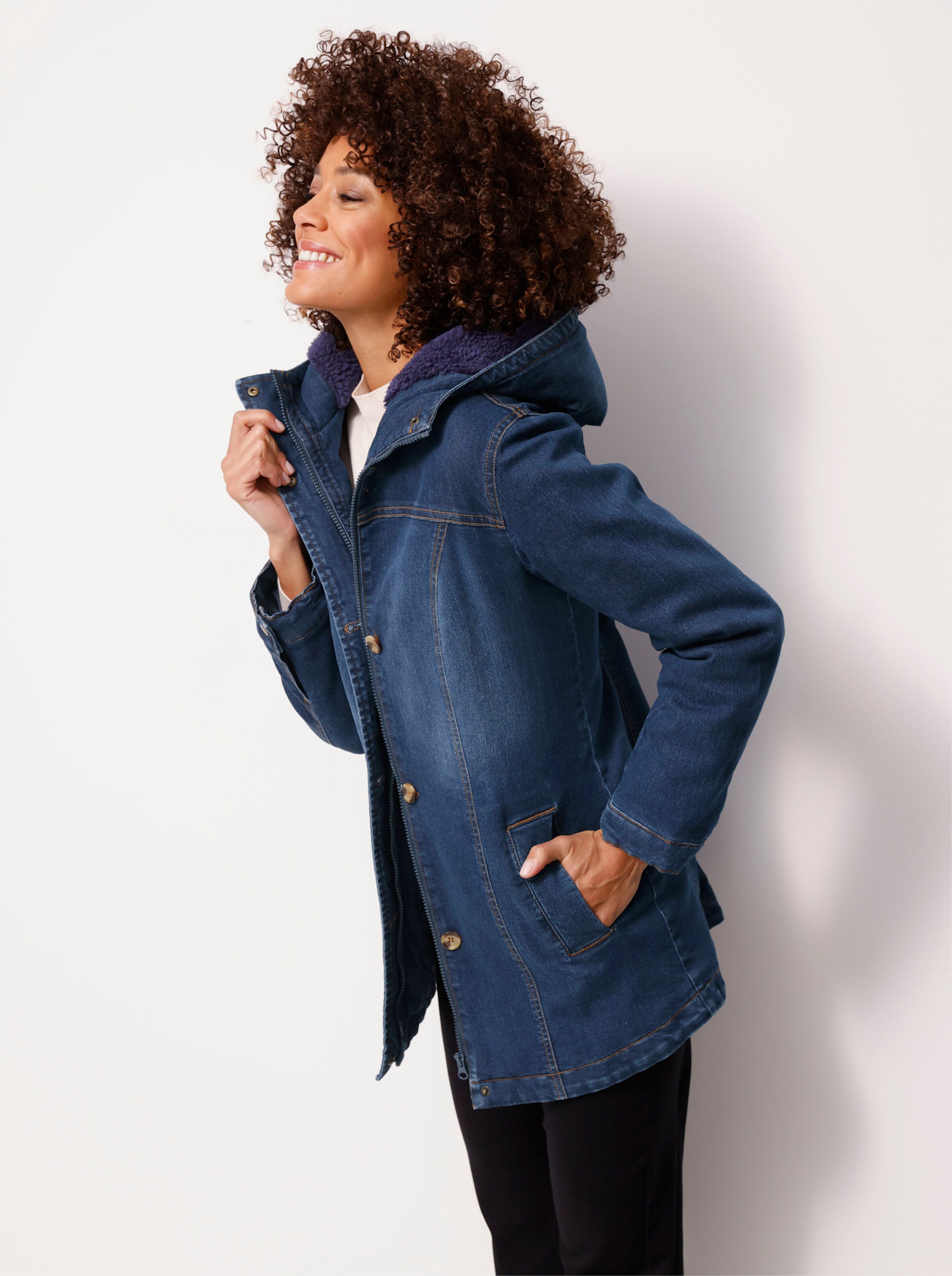 warm gefütterte Jeansjacke