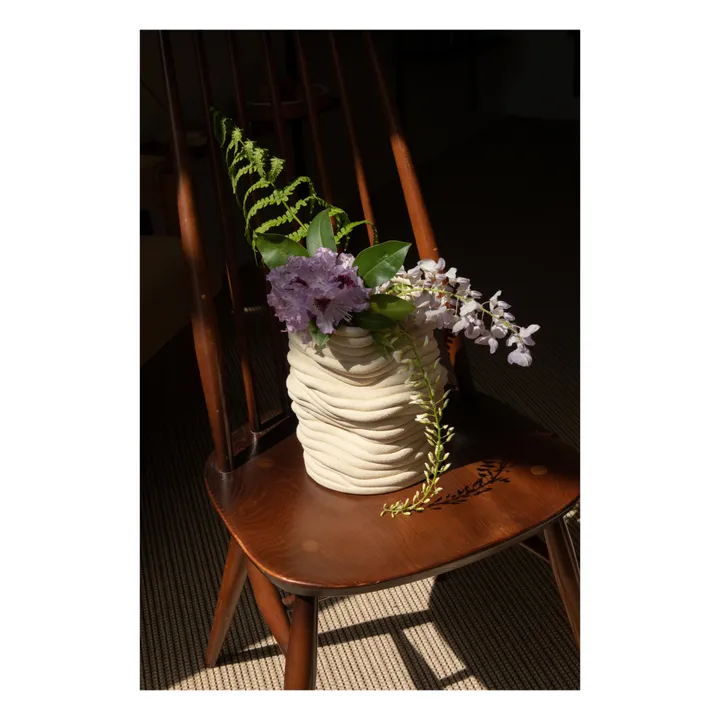 Cole & Cinder Vase Silk | Blanc