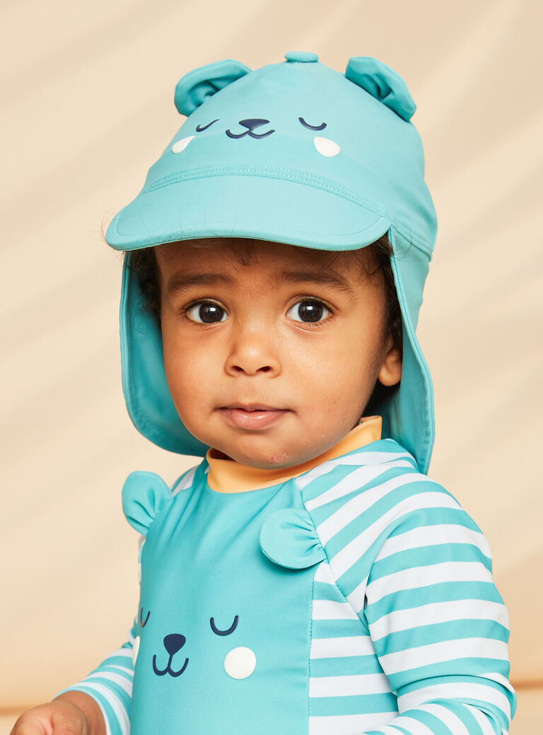Chapeau de bain turquoise