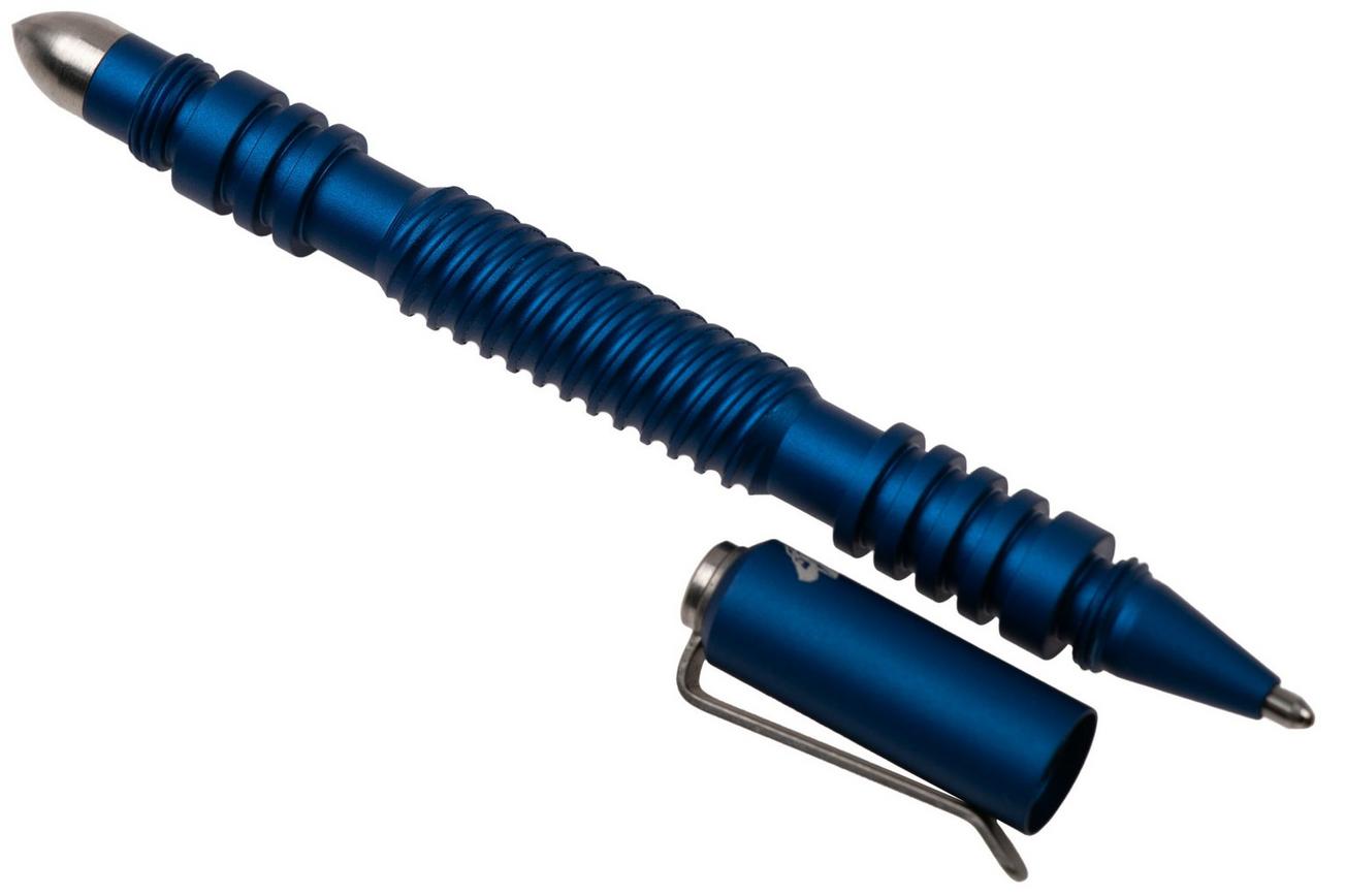 Rick Hinderer Spiral Investigator Pen, Aluminum, Matte Blue, tactische pen