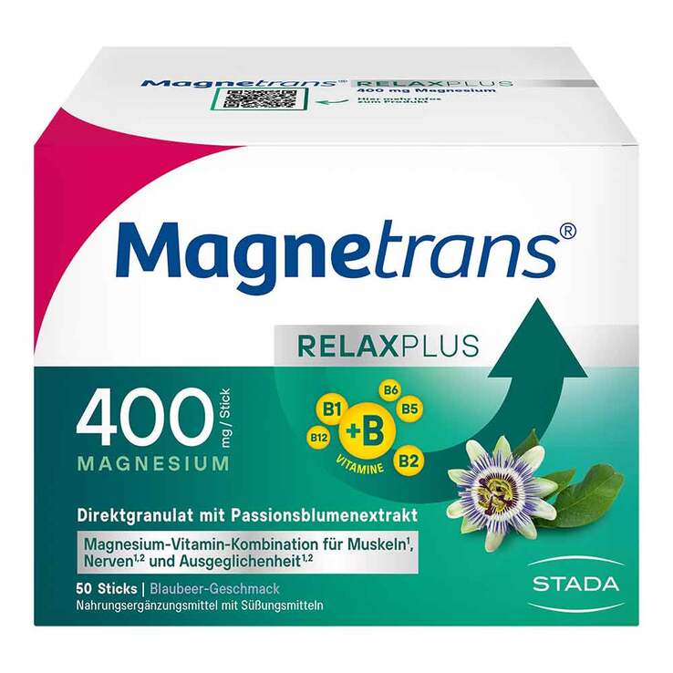 Magnetrans Relax + 400 mg Granulat Sticks Blaubeere, 50 St