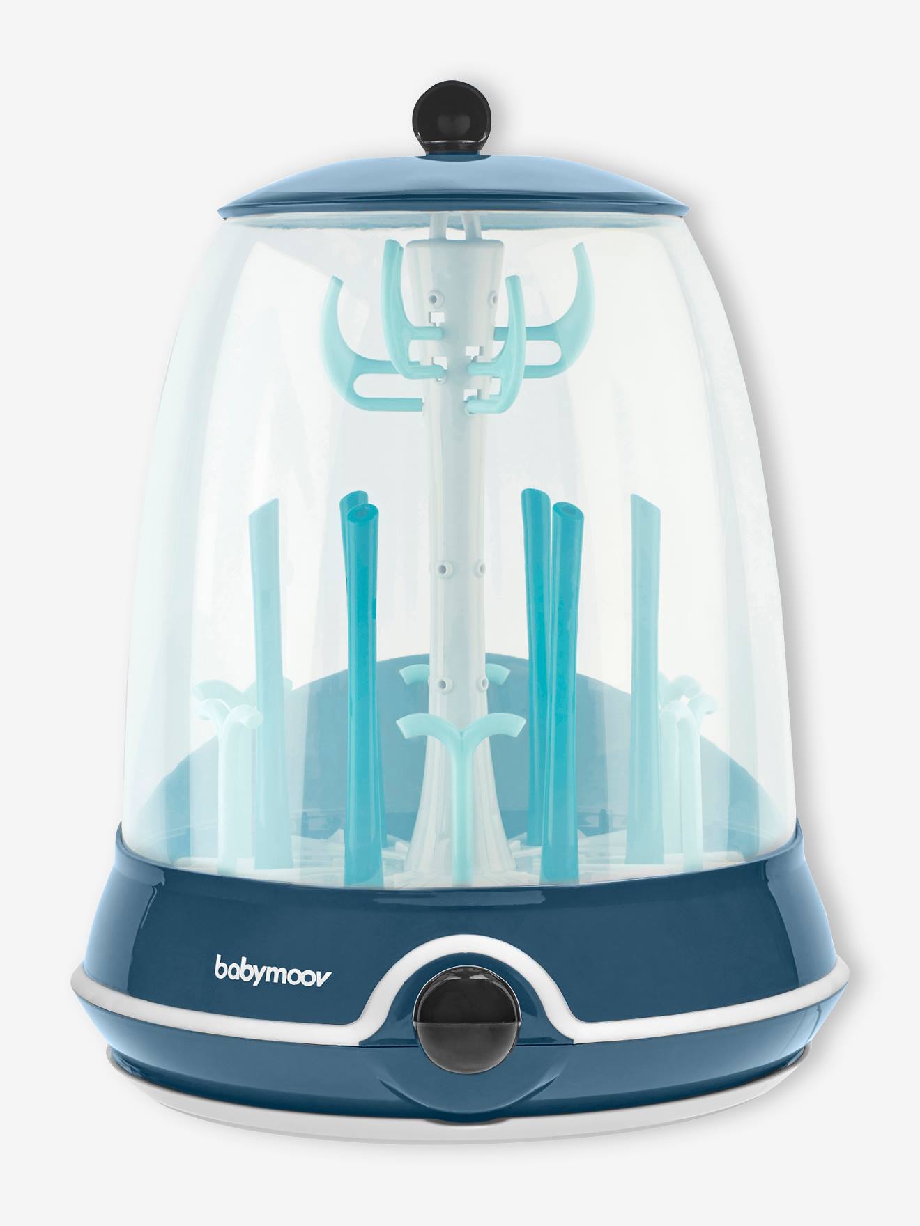 Esterilizador elétrico a vapor BABYMOOV Turbo, livre de BPA, azul médio