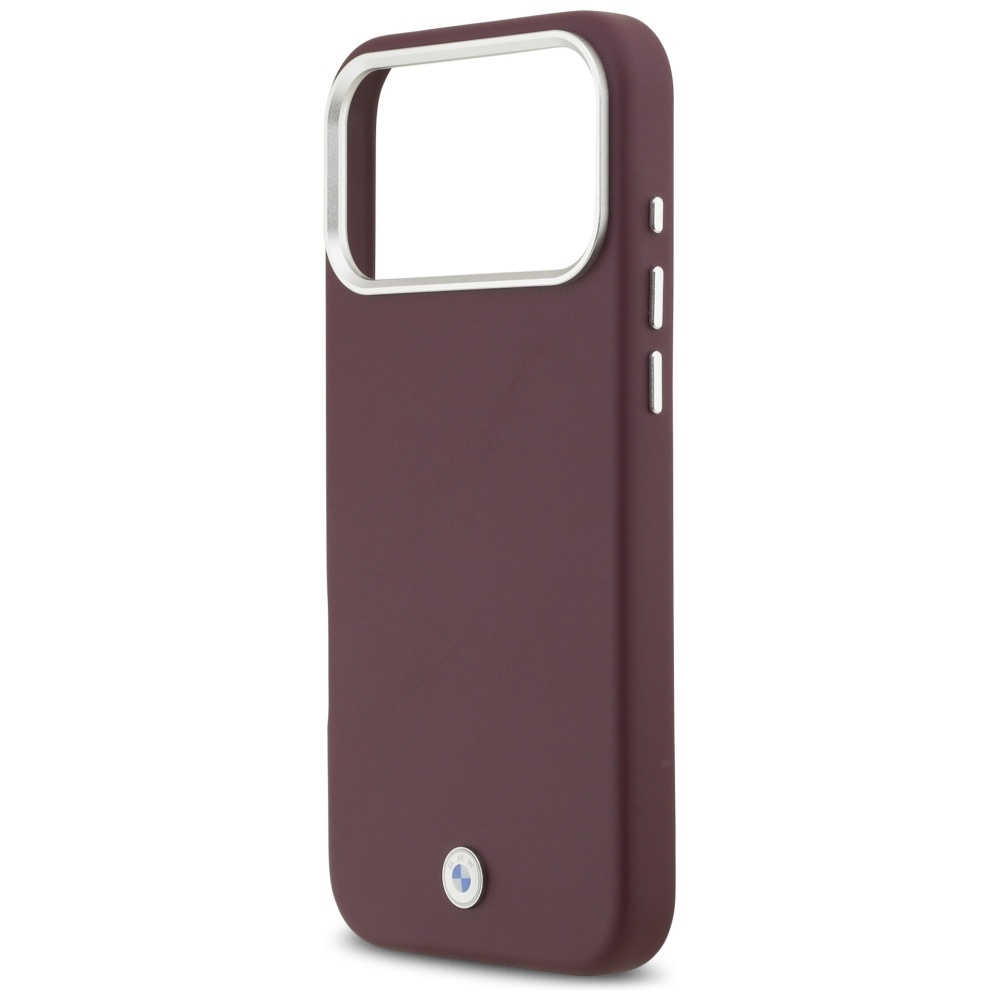 iPhone 17 Pro Max MagSafe Leder Hardcase Hülle Sign Full Wrapped Metal (BMHMP17X23PUFWR) - Weinrot