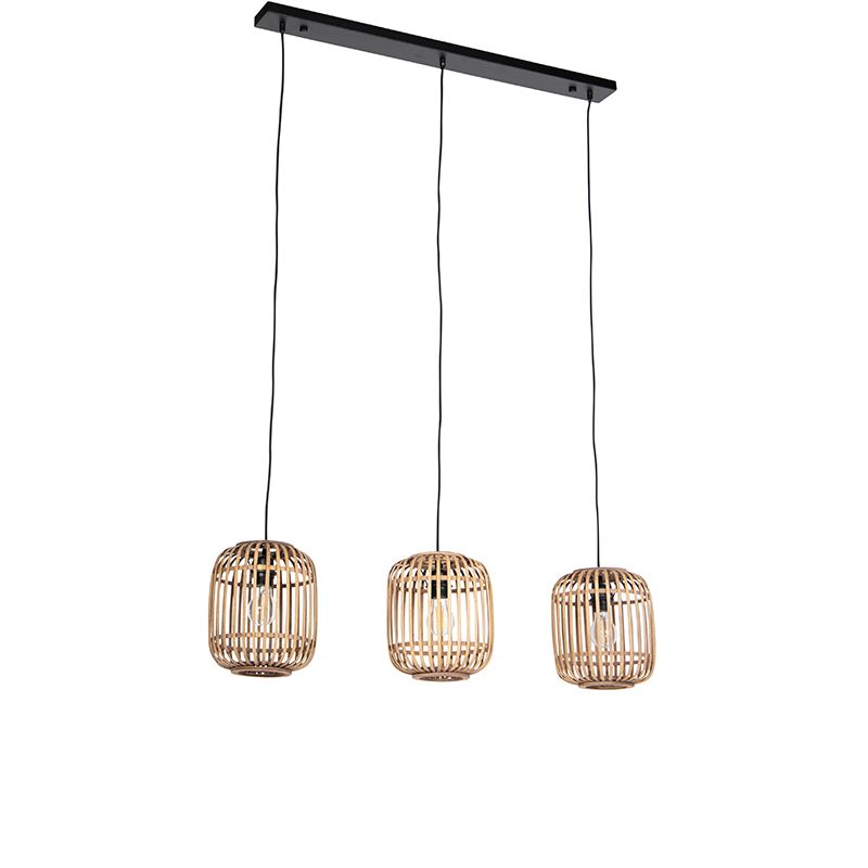 Landelijke hanglamp rotan 3-lichts - Manila