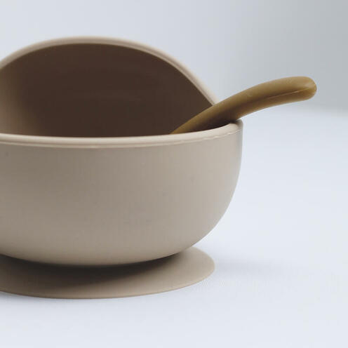 Coffret repas 2 pièces silicone - Sable et caramel - TROIS KILOS SEPT