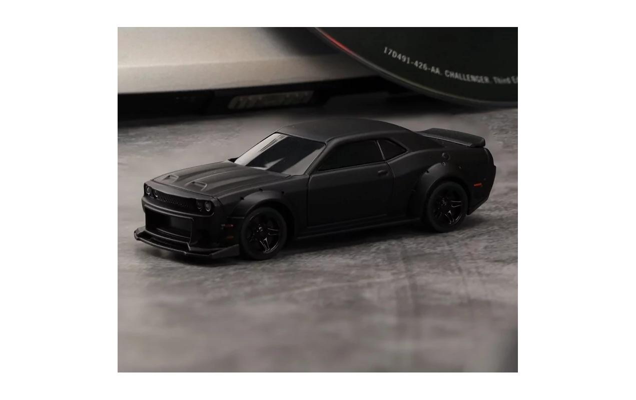 Micro Muscle Car Schwarz, RTR, 1:76Vollwertiges RC-Auto im micro Format