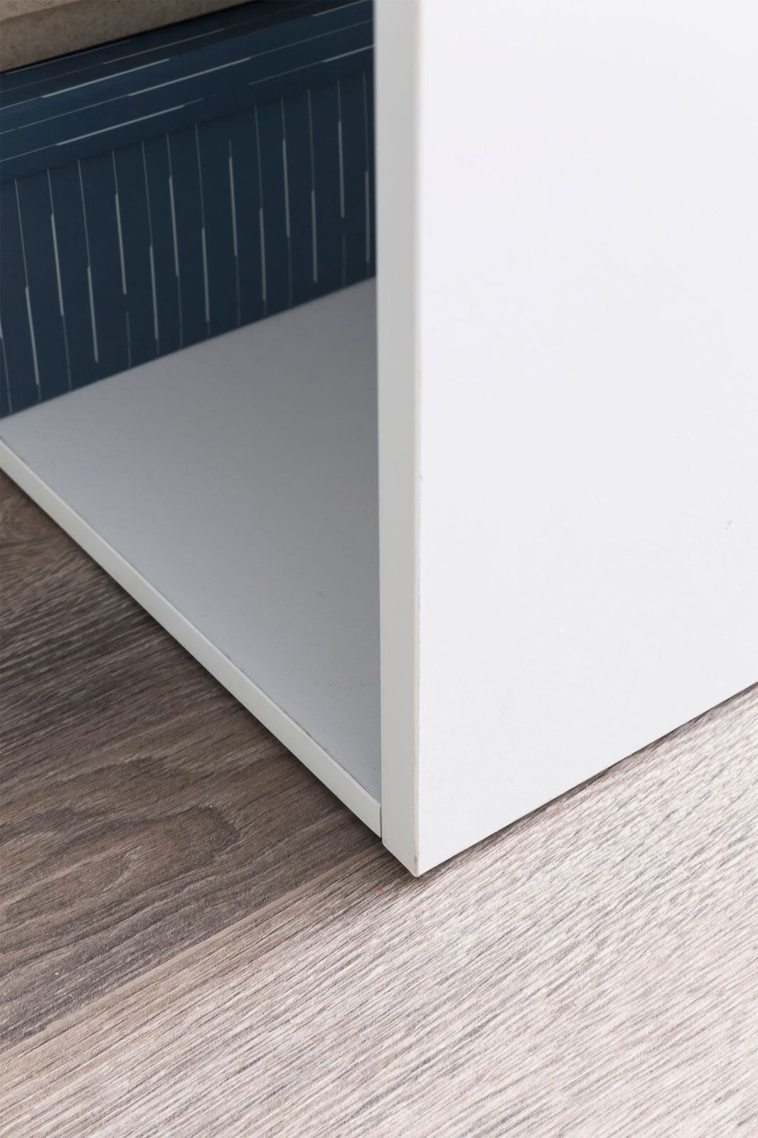 Schreibtisch mit Regal 120 x 120 cm weiss