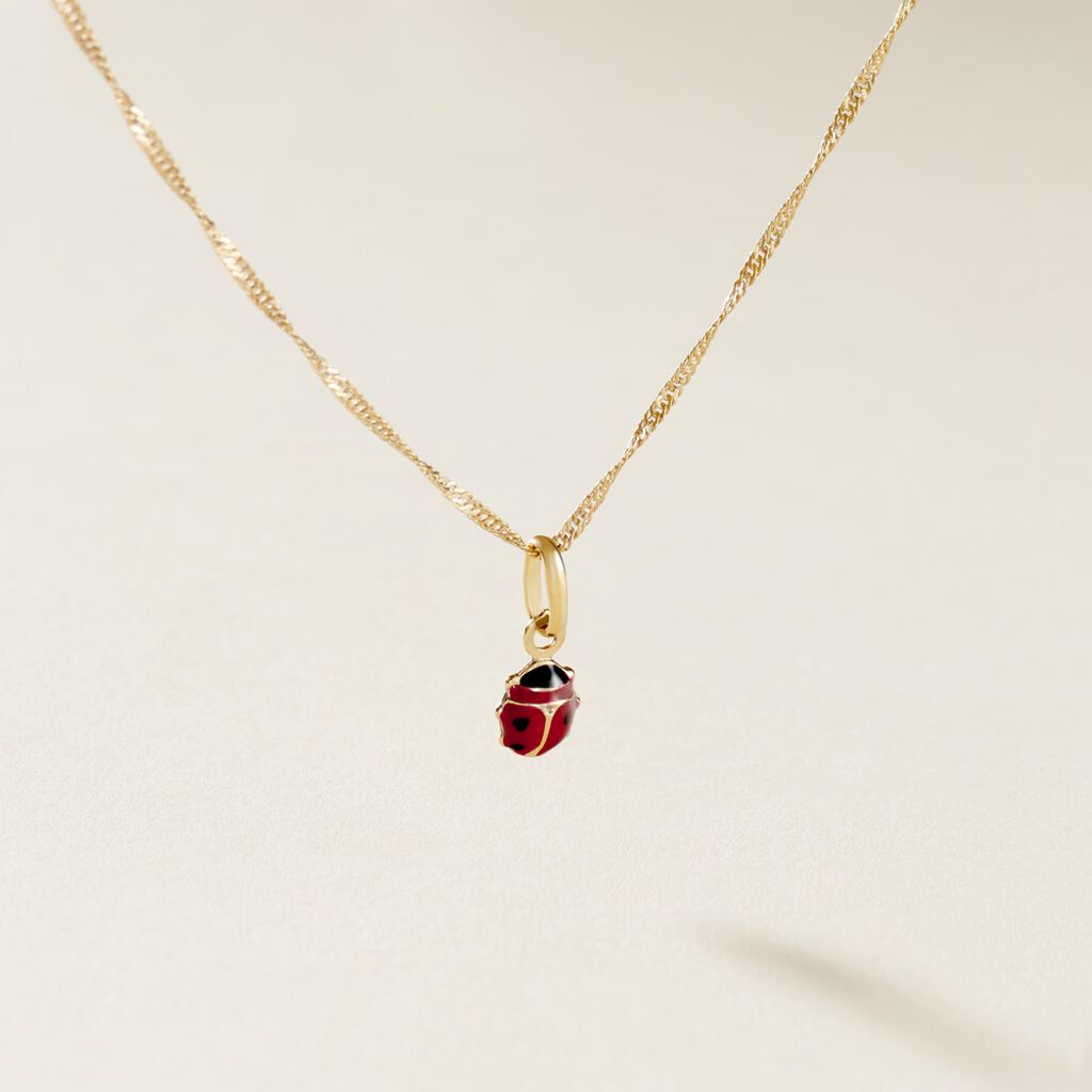 Pendentif Helidie Coccinelle Or Jaune