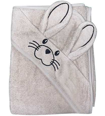 Nørgaard Madsens Babyhandtuch - 100x100 cm - Braun m. Hasenohren