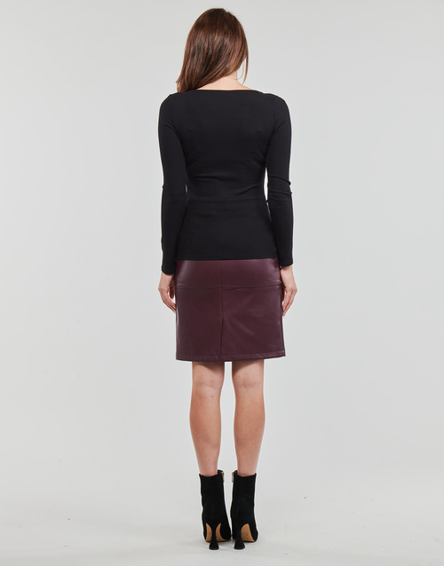 Guess - LS KARLEE JEWEL BTN HENLEY - Noir
