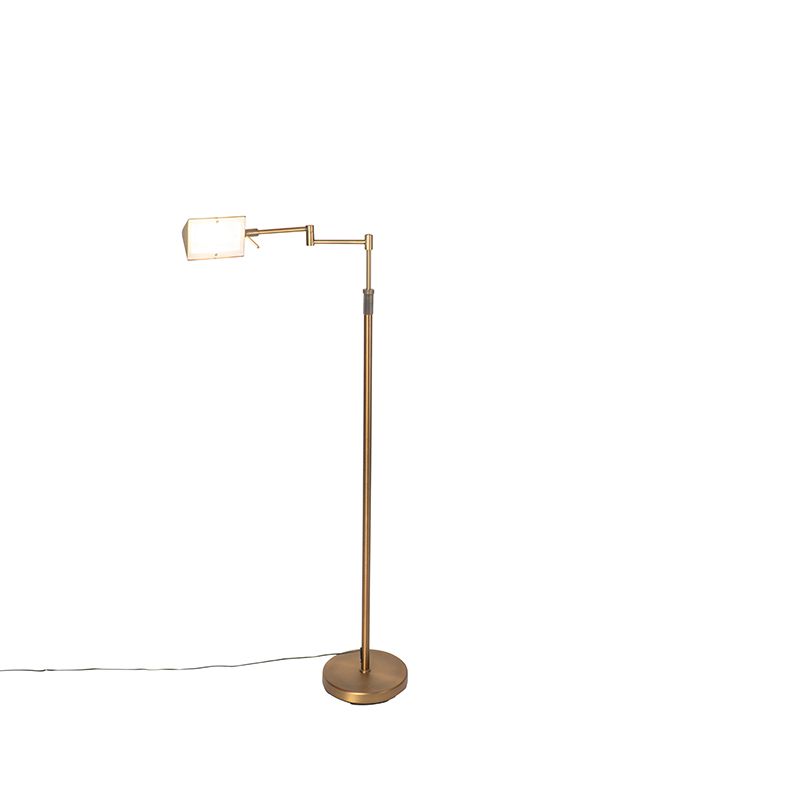 Design vloerlamp brons incl. LED met touch dimmer - Notia