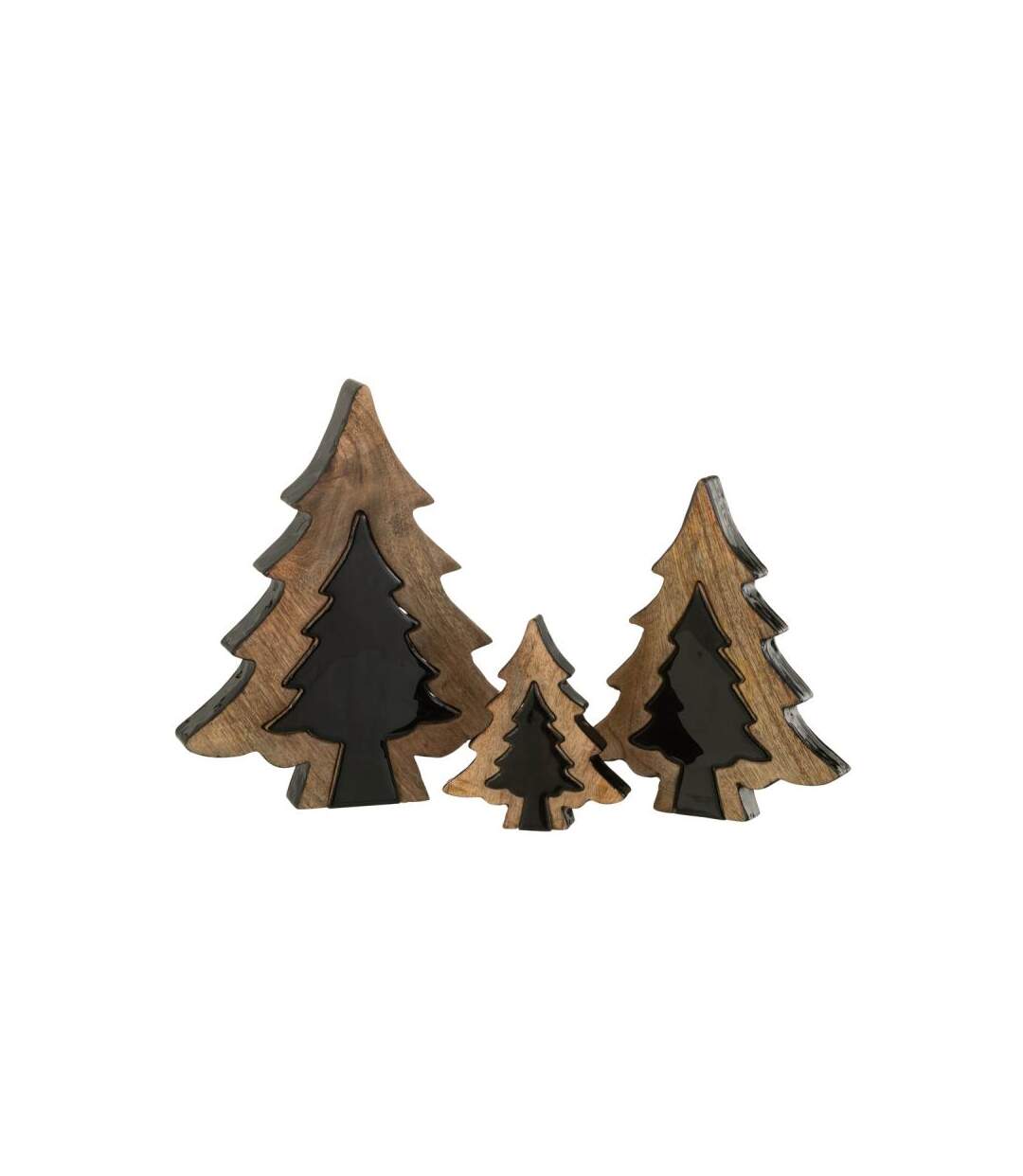 Paris Prix - Sapin De Noël à Poser puzzle 30cm Noir & Naturel