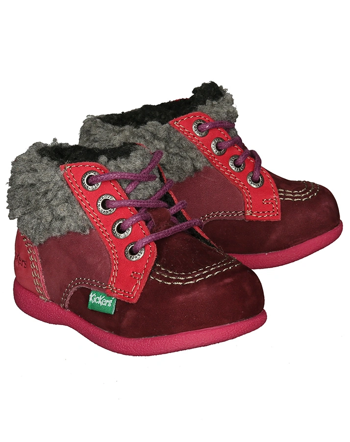 Lauflern-Boots BABYFROST gefüttert in bordeaux
