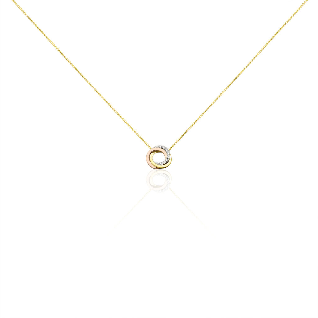 Collier Daphnee Or Tricolore Diamant