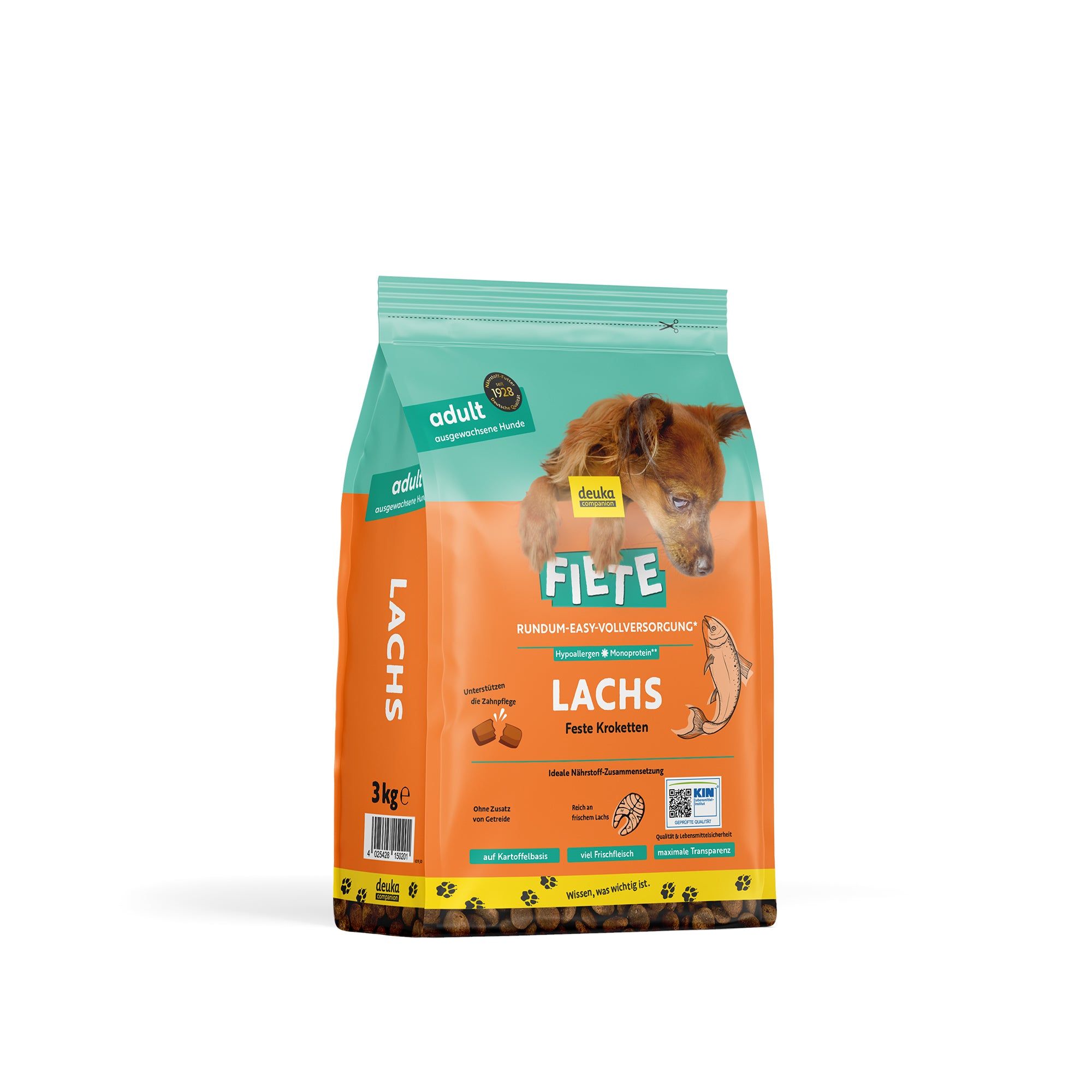 FIETE Adult Lachs - Getreidefreies Trockenfutter für Hunde