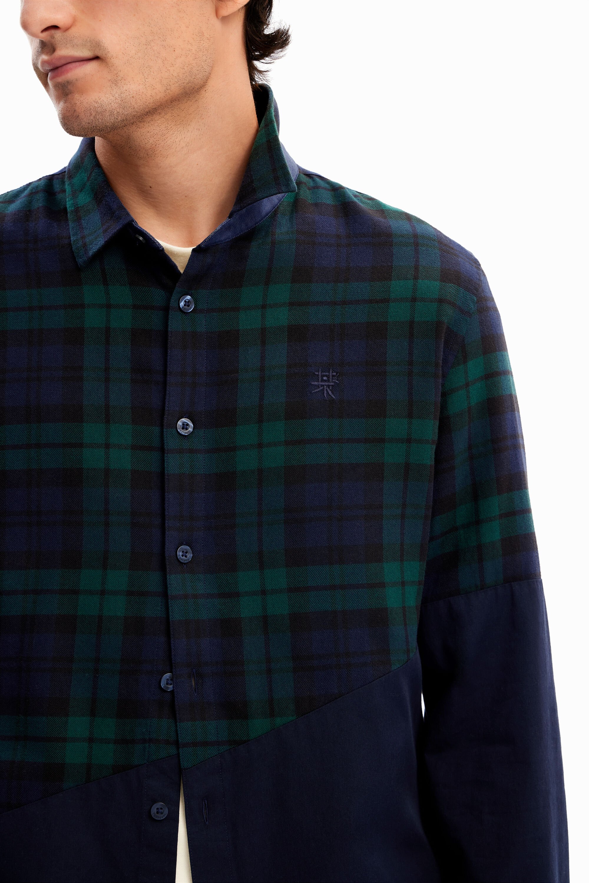 Camisa cuadros patch