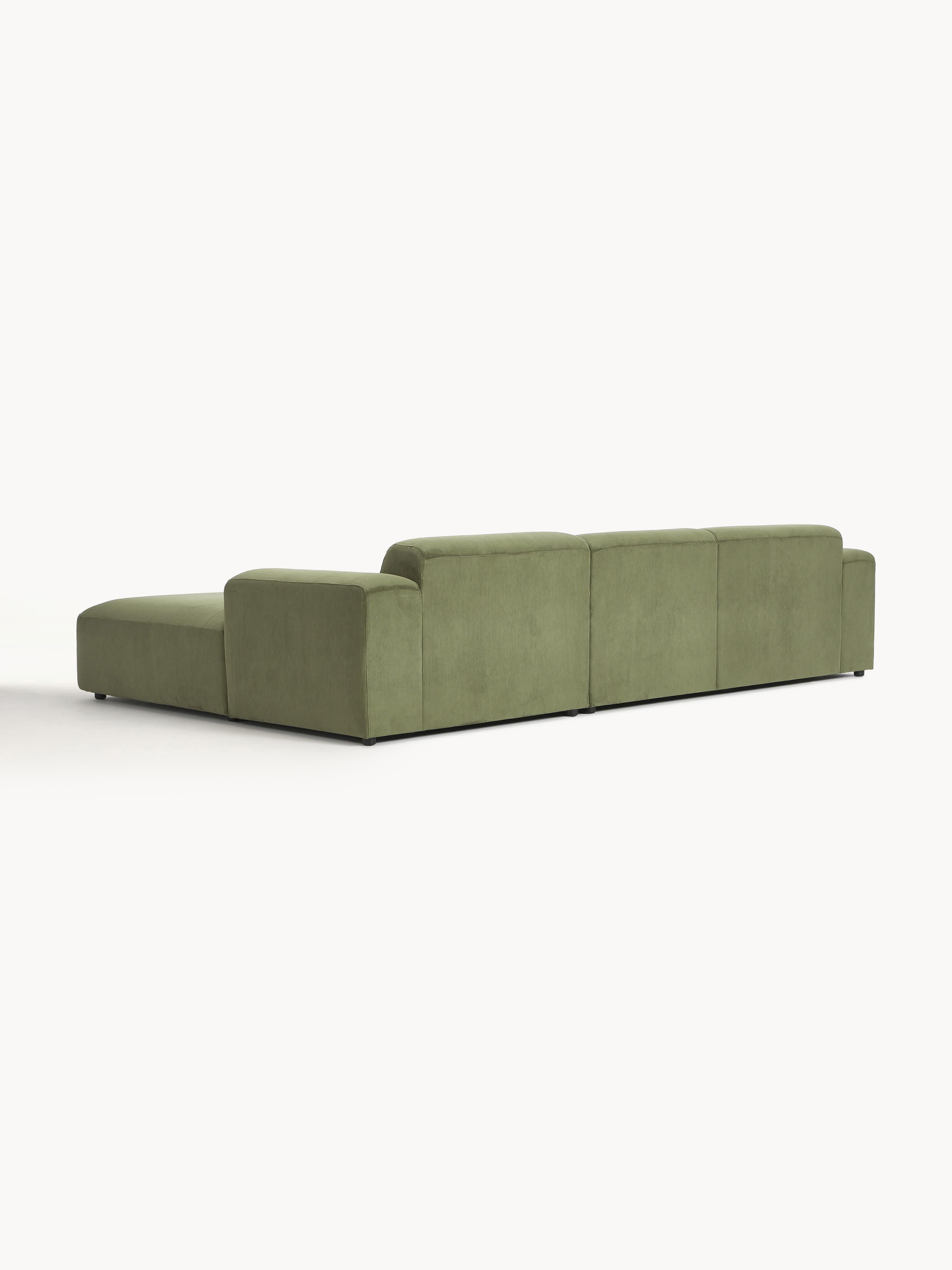 Corduroy hoekbank Melva (4-zits)
