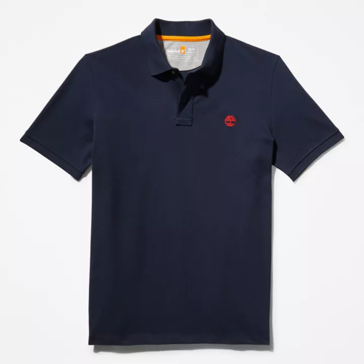 Polo en piqué Millers River pour homme en bleu marine