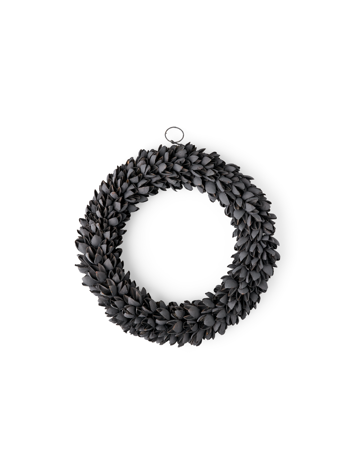 Krans af bakuli Ø30 | Bakulibælge/kokosfibre. Ø30 cm. | Anthracite | Couronne
