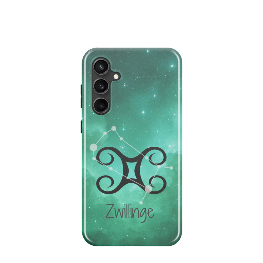 Samsung Galaxy S23 FE Hybrid (Kunststoff / Gummi) Hülle Zwillinge 2 - Grün
